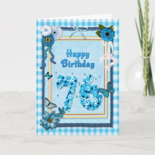 76th  Birthday with a scrapbook effect Card