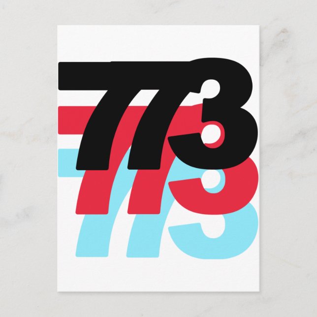 773 Area Code Postcard (Front)