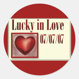 777 07/07/07 Wedding Stickers for your special dat