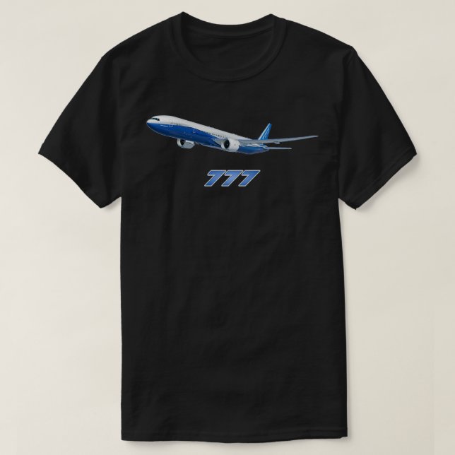 777 aeroplane jet airliner T-Shirt (Design Front)