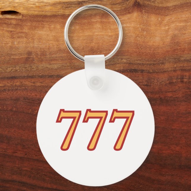 777 Angel Number Luck Key Ring (Front)