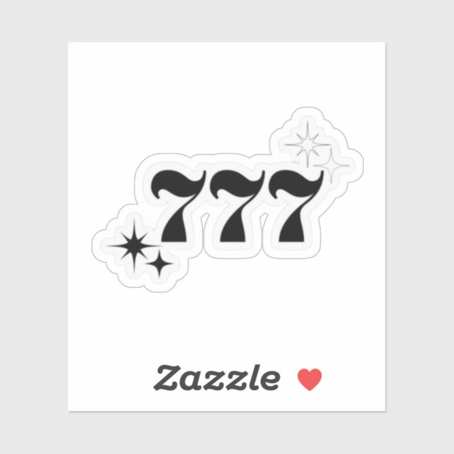 777 angel numbers colour black (Sheet)