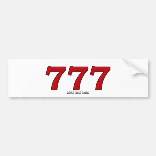 777 BUMPER STICKER (Front)