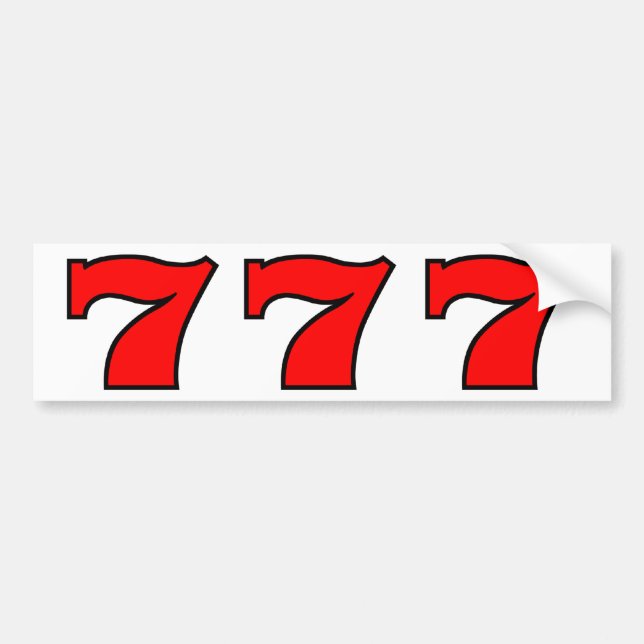 777 BUMPER STICKER (Front)