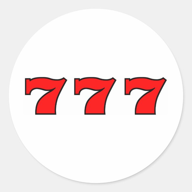 777 CLASSIC ROUND STICKER (Front)