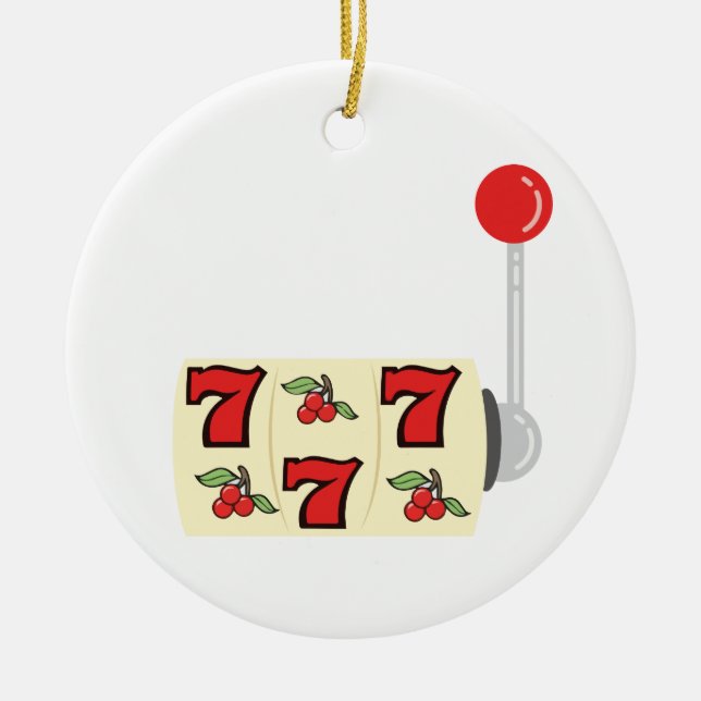 777 Jackpot Ceramic Tree Decoration (Front)