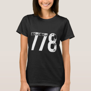 778 Area Code Vancouver BC Mobile Telephone Area C T-Shirt