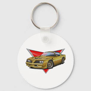 77-78 Gold Firebird Key Ring