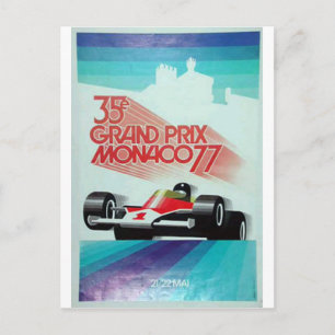 77 monoco grand prix postcard