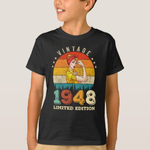 77 Year Old Bday 1948 Vintage 77th Birthday Women T-Shirt