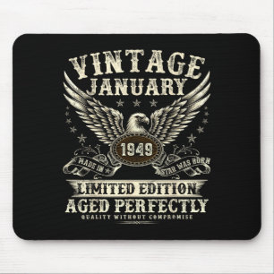 77 Year Old Legend Were Born In January 1949 Birth Mouse Mat