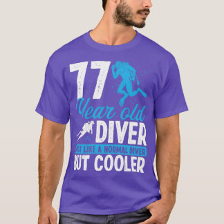 77 Year Scuba Diving Diver Snorkel 77 Birthday T-Shirt
