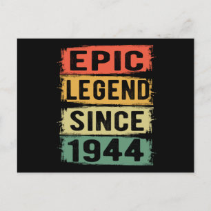 77 Years Old Bday 1944 Epic Legend 78th Birthday Postcard