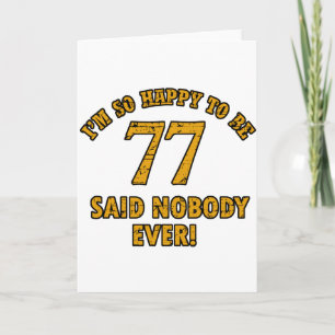 77 years old designs card