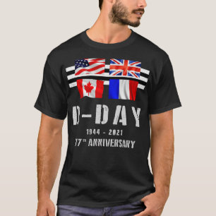 77th anniversary WW2 D Day Allied landing France T-Shirt