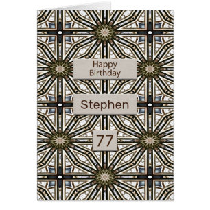 77th Birthday Abstract Mandala Design