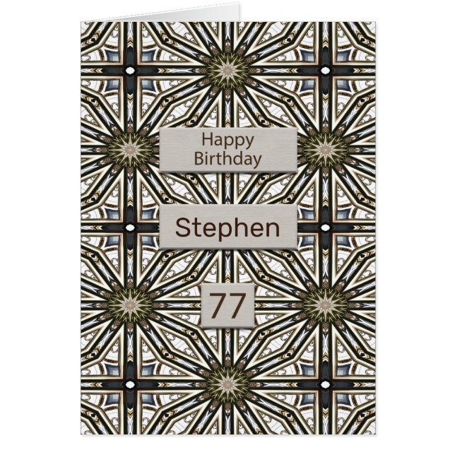 77th Birthday Abstract Mandala Design (Front)