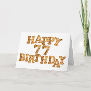 77th Birthday card for a cookie lover