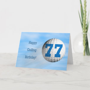 77th birthday golfing card