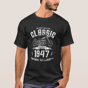 77th birthday man motorcycle motorcyclist biker 19 T-Shirt