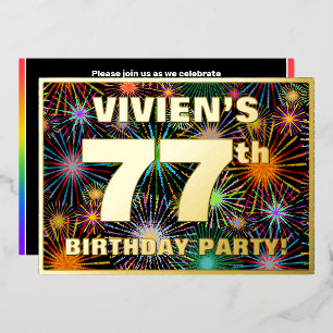 77th Birthday Party — Fun, Colourful Fireworks Loo