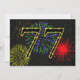 77th birthday party invitate invitation