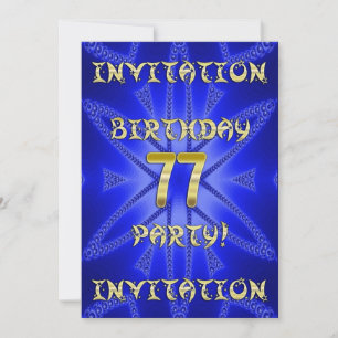 77th Birthday party invitation