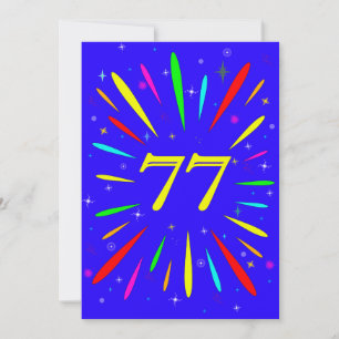 77th Birthday Party Invitation Explosion