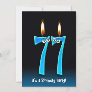 77th Birthday Party Invite