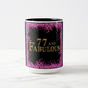 77th Birthday Two-Tone Coffee Mug