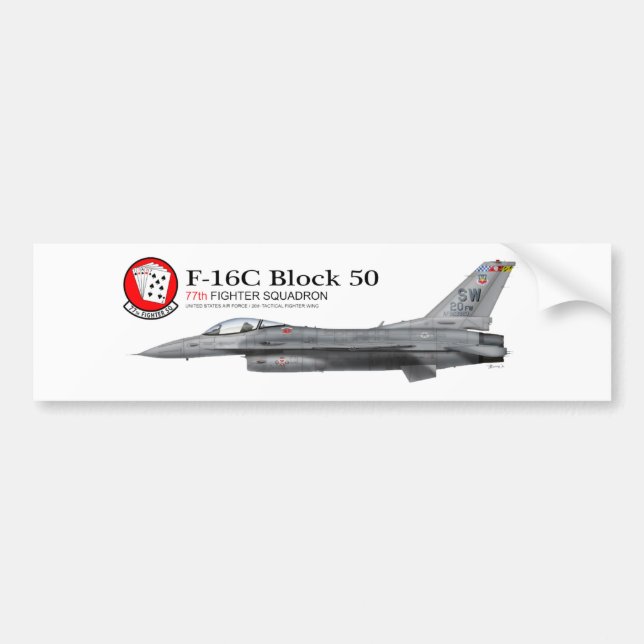 77th Fighter Squadron Bumper Sticker (Front)