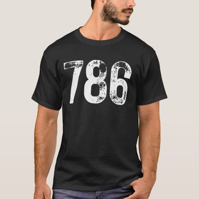 786 Area Code Miami FL Mobile Telephone Area Code  T-Shirt (Front)