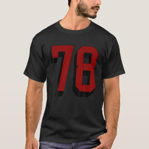 78 Number 78 Varsity Fan Sports Team White Jersey T-Shirt