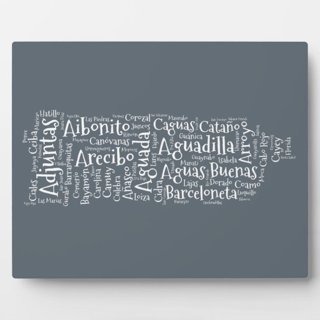 78 Pueblos 1 Puerto Rico Plaque (Front)