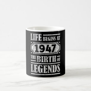 78 Year Old 1947 Birth Of Legend 78th Birthday Coffee Mug