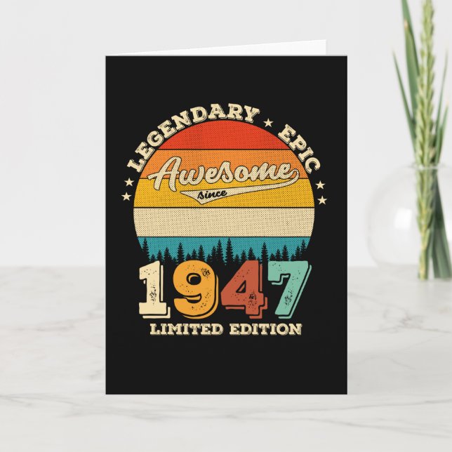 78 Year Old Bday 1947 Awesome 78th Birthday Gift Card (Front)