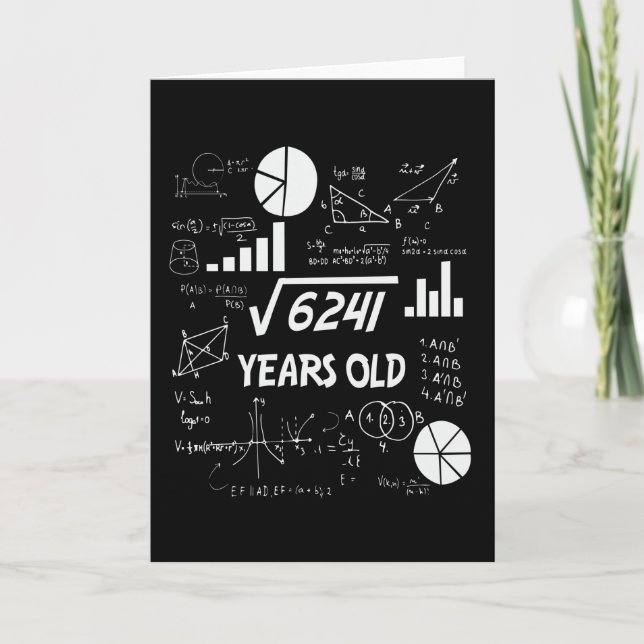78 Year Old Bday Math Teacher 78th Birthday Gift Card (Front)