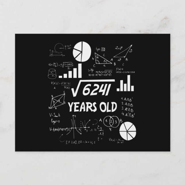 78 Year Old Bday Math Teacher 78th Birthday Gift Postcard (Front)