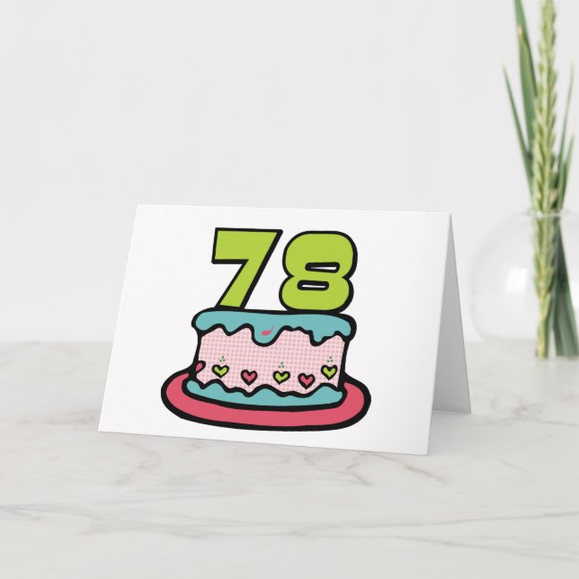 78 Year Old Birthday Cake Card (Front)