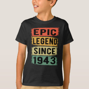 78 Years Old Bday 1943 Epic Legend 79th Birthday T-Shirt