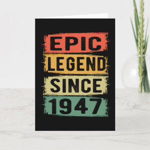78 Years Old Bday 1947 Epic Legend 78th Birthday Card