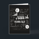 78 Years Old Bday Math Teacher 78th Birthday Gift Card<br><div class="desc">Celebrate a birthday with a clever twist! This hilarious math-themed birthday card features complex equations, graphs, and diagrams on a chalkboard-style background—with a witty centerpiece: √6084 YEARS OLD – because turning 78 is more fun when it looks like math. Perfect for math lovers, teachers, engineers, or anyone who enjoys a...</div>