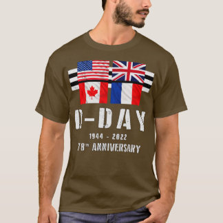 78th anniversary WW2 D Day Allied landing France T-Shirt