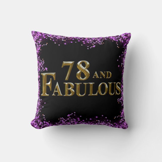 78th Birthday  Cushion (Front)