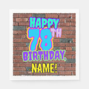 78th Birthday ~ Fun, Urban Graffiti Inspired Look Napkin