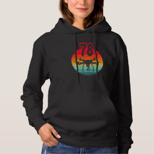 78th Birthday I Retro Remote Control Drones With C Hoodie