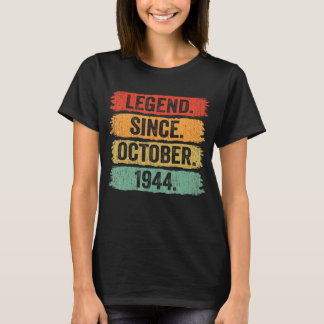 78th Birthday Legend Since October 1944 Retro Vint T-Shirt