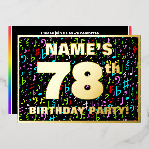 78th Birthday Party — Fun, Colourful Music Symbols