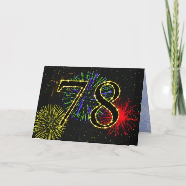 78th Birthday Party Invitation (Front)