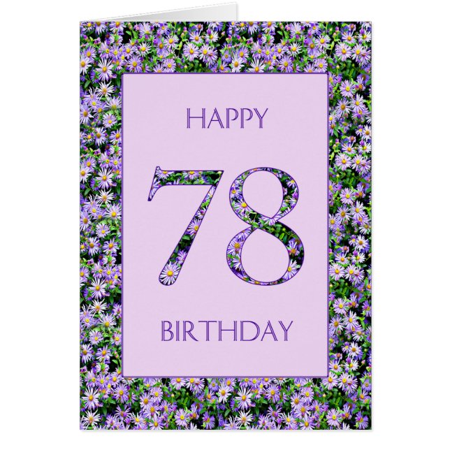 78th Birthday Purple Daisies (Front)